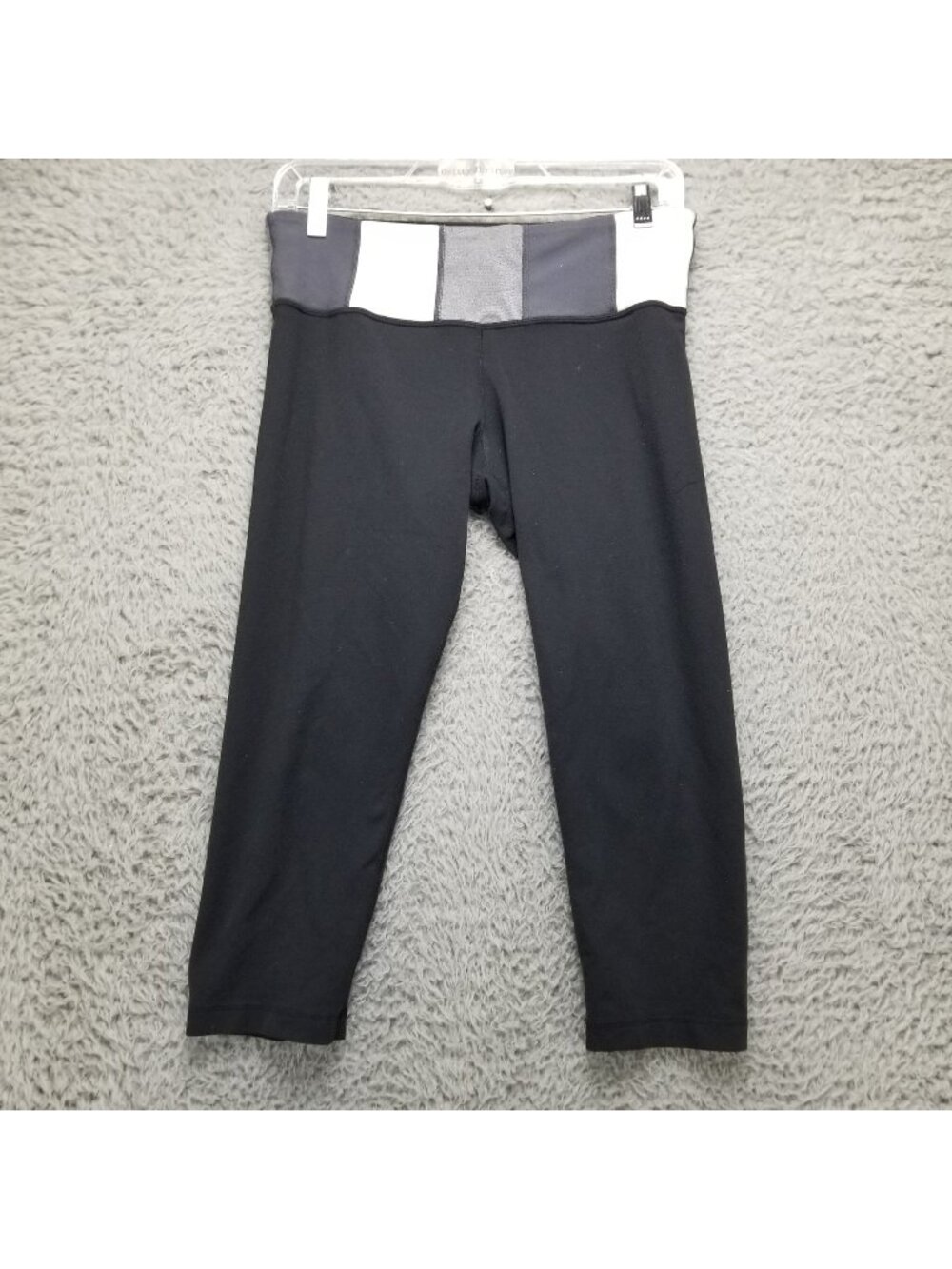 Lululemon Pants Womens 8 Black Foldover Stretch Cropped Leggings *Read*